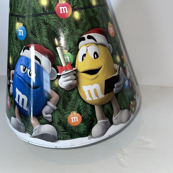 M&M's Christmas Tree Musical Rotating Tin 2017 - Plays "Deck The Halls" - Works! - Picture 2 of 8